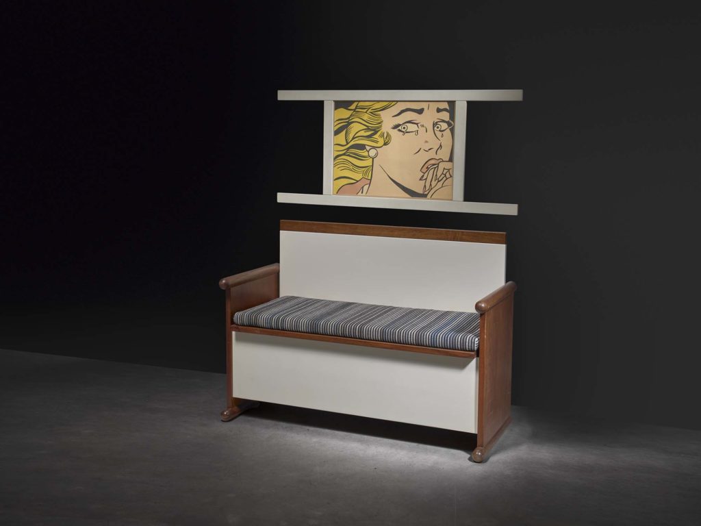 Sottsass_wooden frame with Roy Lichtenstein