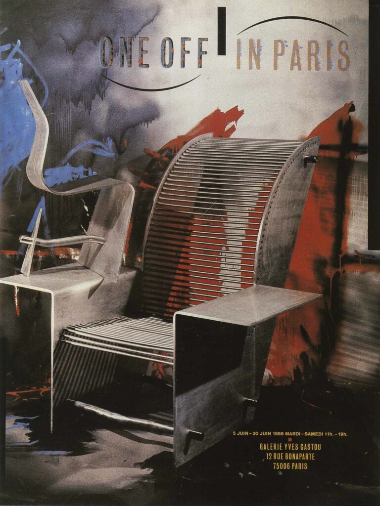 Arad_Horns Armchair_1986 galerie yves gastou exhib poster