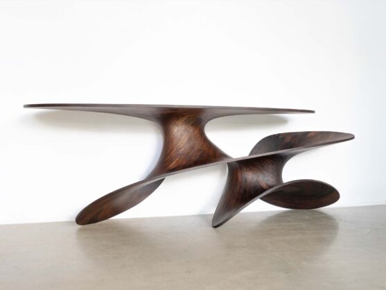 Oak and walnut veneer, thermoset bio-resin